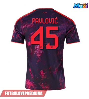 Lacne Muži Futbalové dres Bayern Munich Aleksandar Pavlovic #45 2026-27 Krátky Rukáv - Tretina